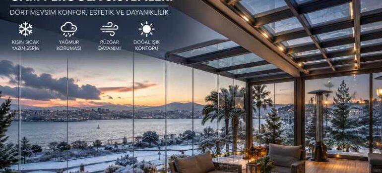İzmir’de Kışın da Kullanılabilen Cam Pergola Sistemleri